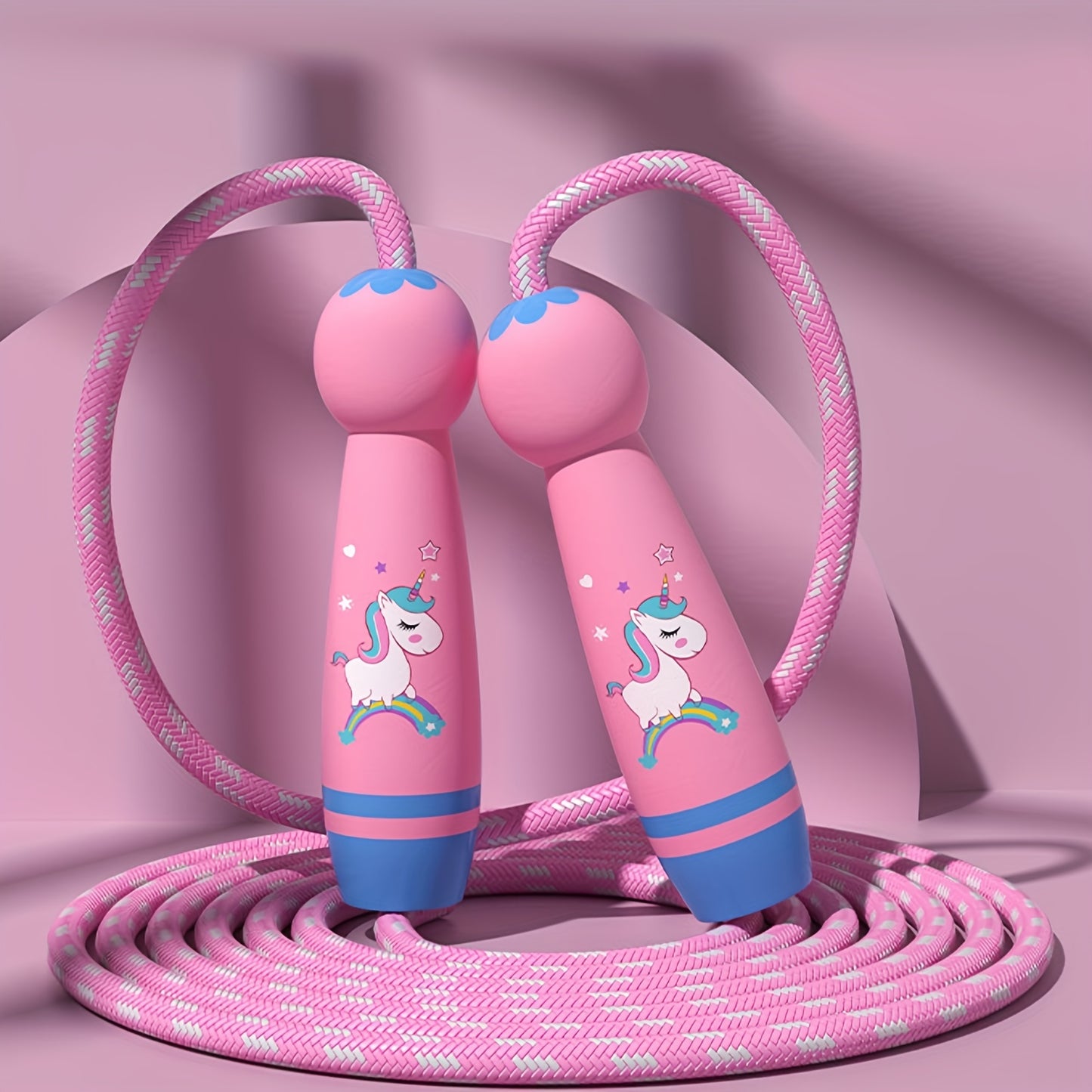 Red Kids Jump Rope with Wooden Handles