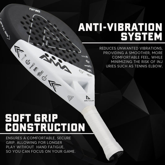 AMA Sport Max P43 Padel Racket 12K Carbon Teardrop Shape