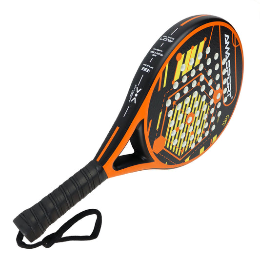 AMA Sport P46 Padel Racket 100% Carbon Round Shape Orange