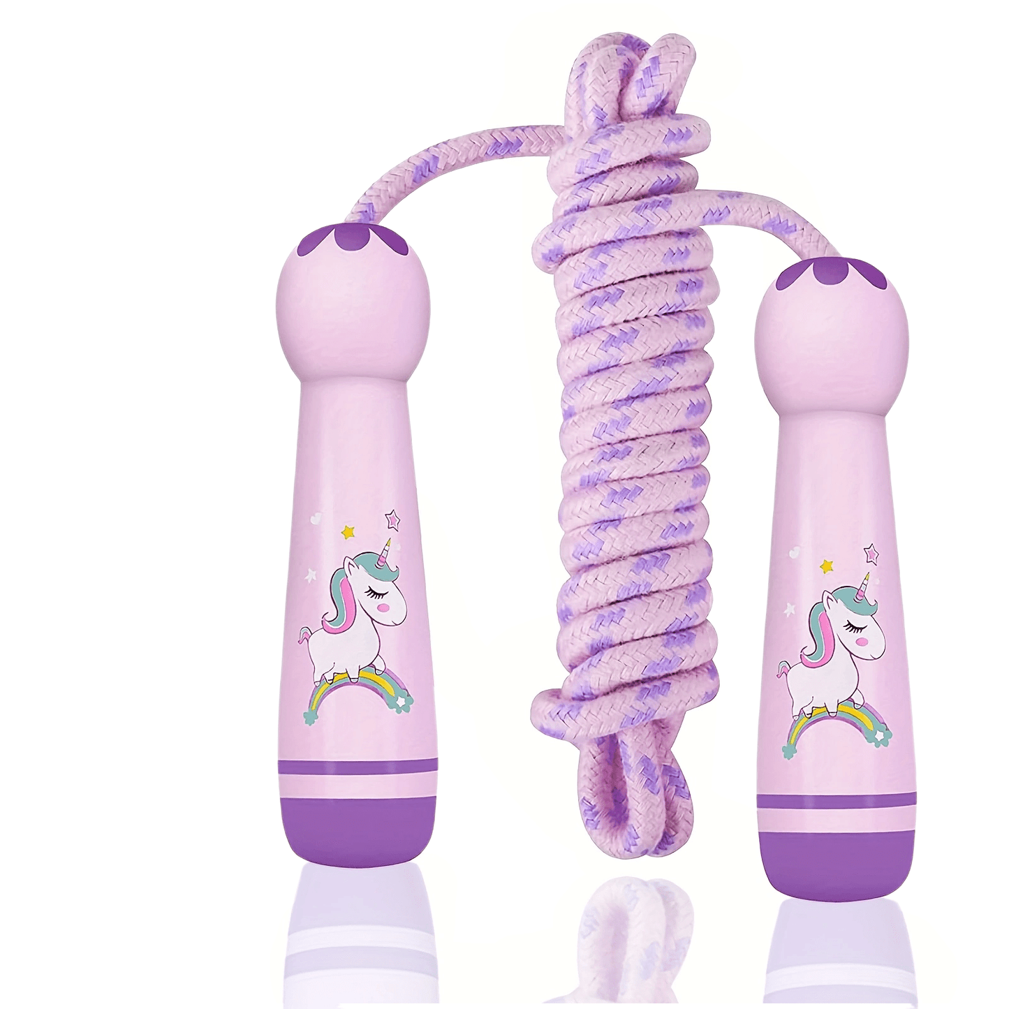 Red Kids Jump Rope with Wooden Handles