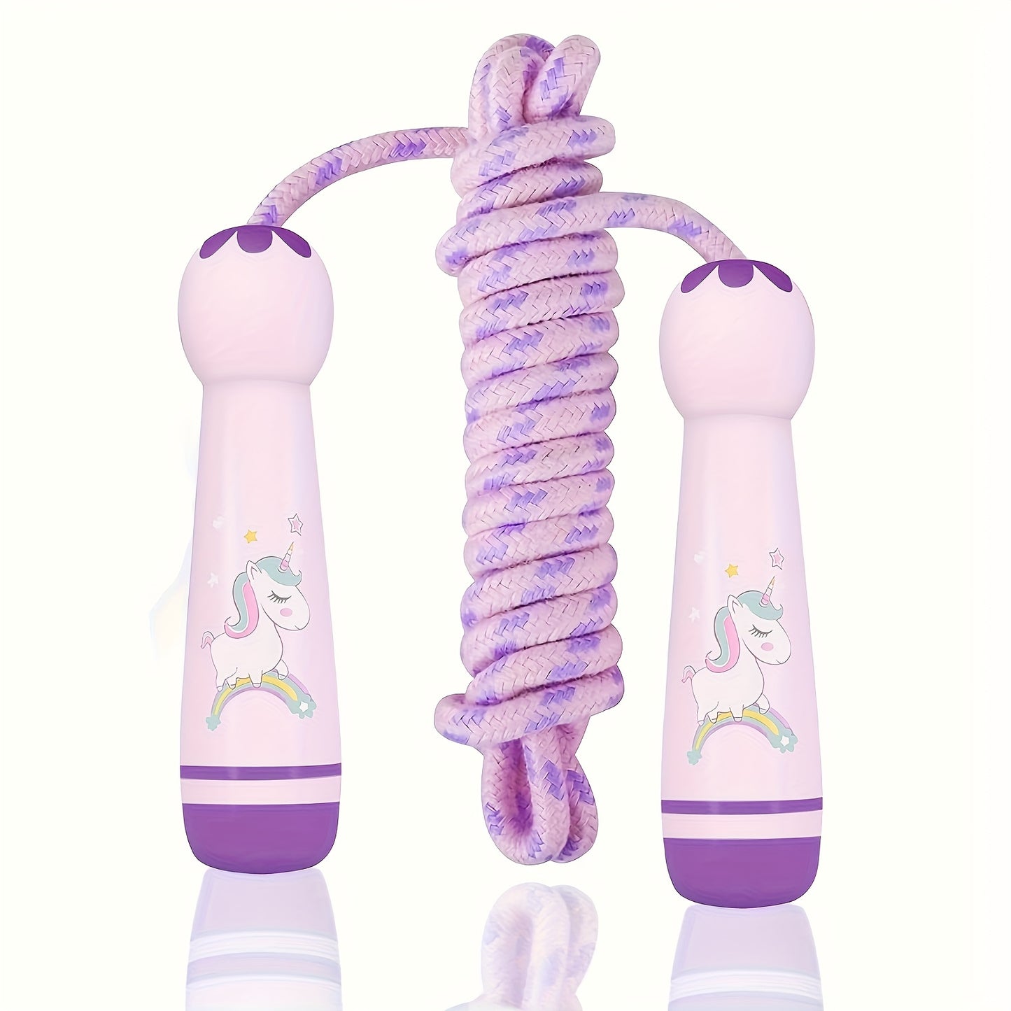 Cotton Braided Kids Jump Rope with Wooden Handles