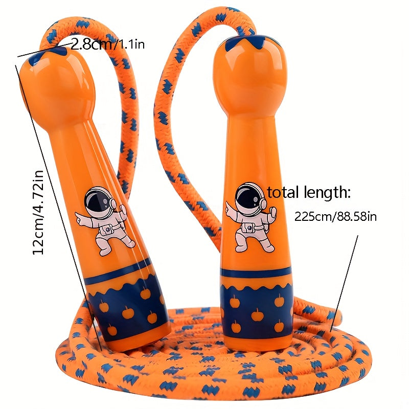 Kids Jump Rope with Cartoon Handles – Red
