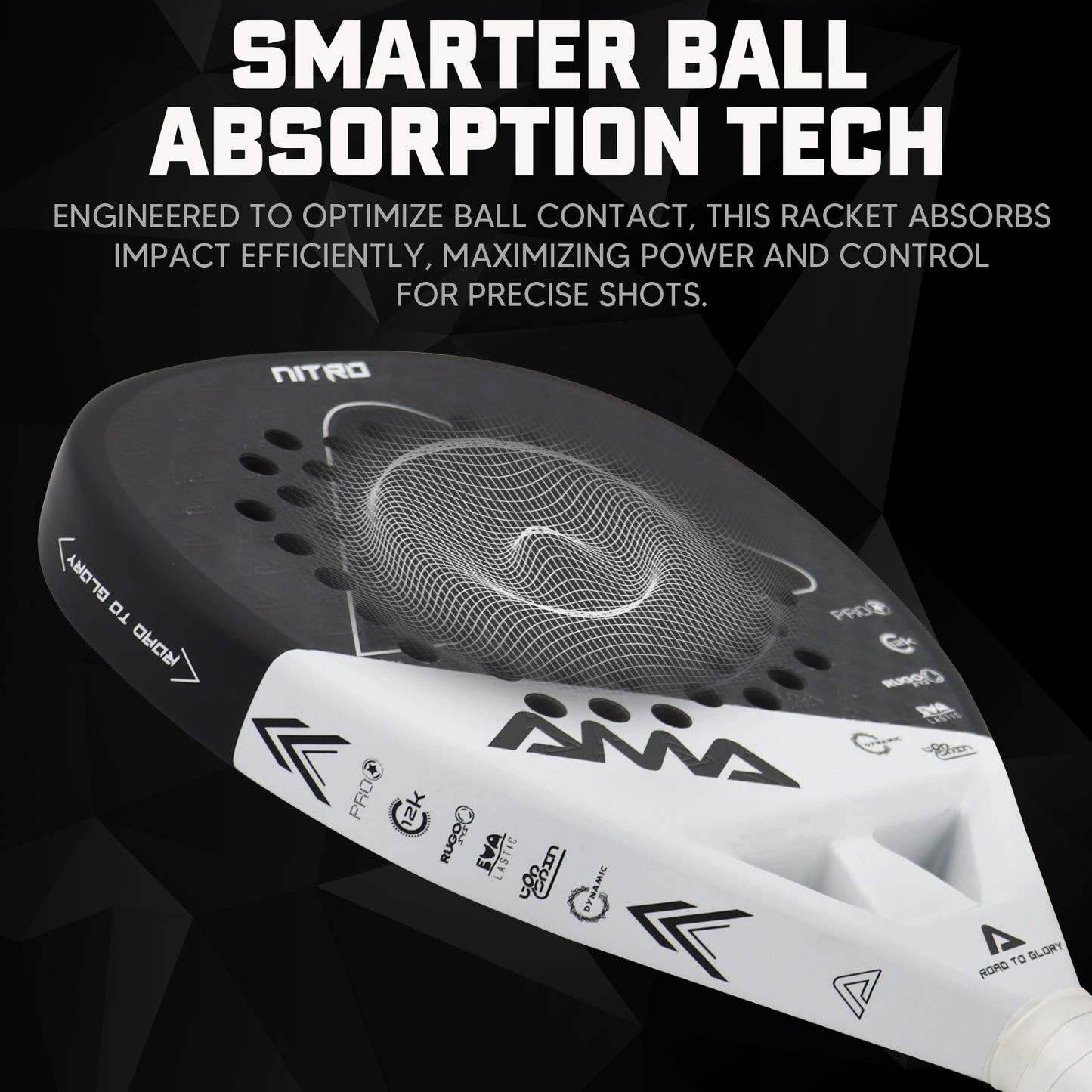 AMA Sport Max P43 Padel Racket 12K Carbon Teardrop Shape