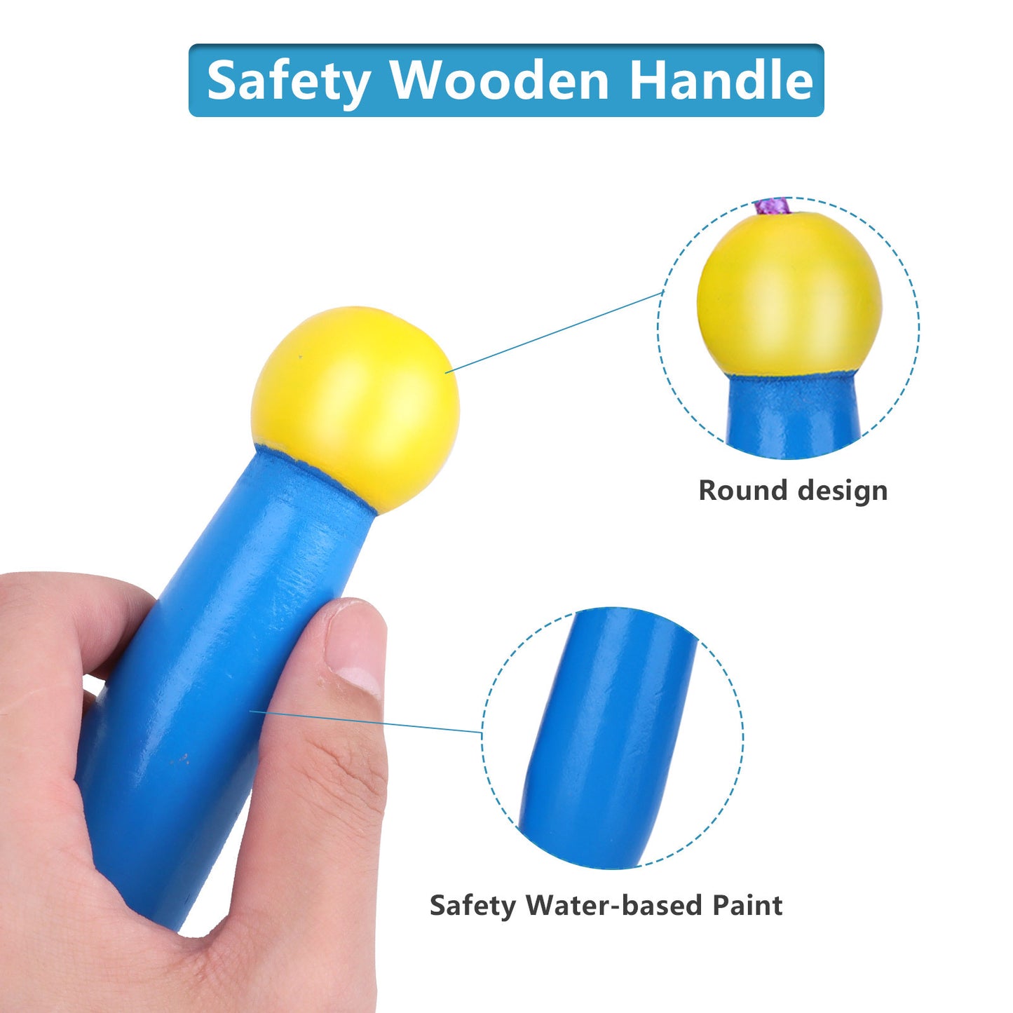 2 Pack Kids Adjustable Cotton Jump Rope with Wooden Handles – Pink + Blue