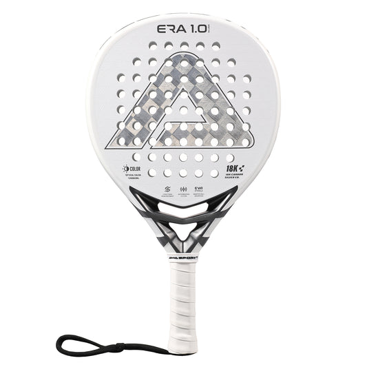 AMA Sport ERA 1.0 Silver Padel Racket 18K Carbon Teardrop Shape