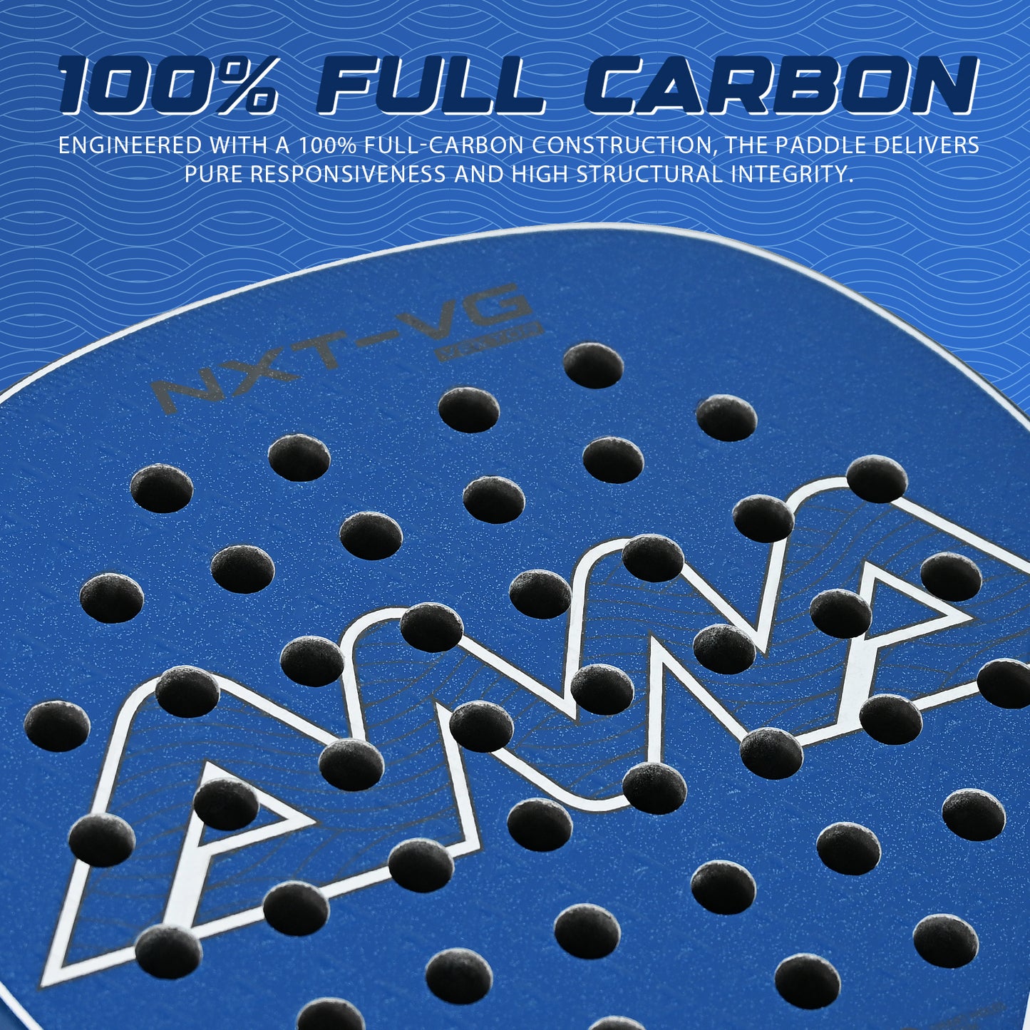 AMA Sport NXT-VG VEKTOR Padel Racket T700 Carbon Teardrop Shape Blue