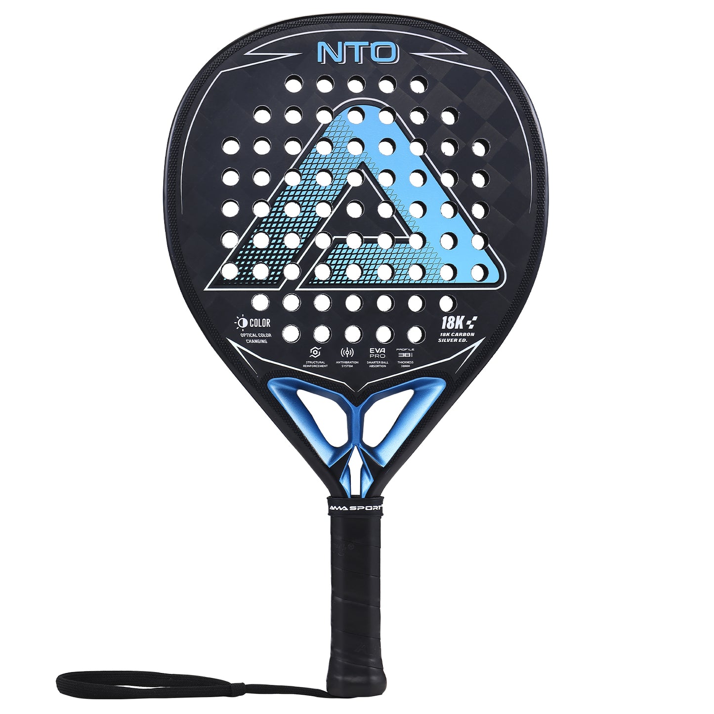 AMA Sport NTO JP89 Padel Racket 18K Carbon Diamond Shape Blue