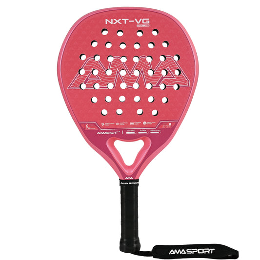AMA Sport NXT-VG VEKTOR Padel Racket T700 Carbon Teardrop Shape Pink