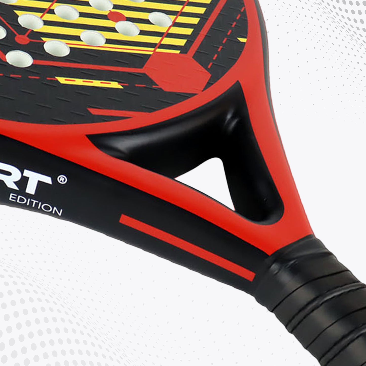 AMA Sport P46 Padel Racket 100% Carbon Round Shape Red