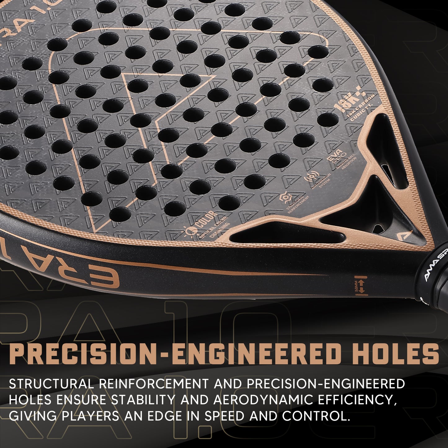 AMA Sport ERA 1.0 Cubic FT Padel Racket 18K Carbon Diamond Shape