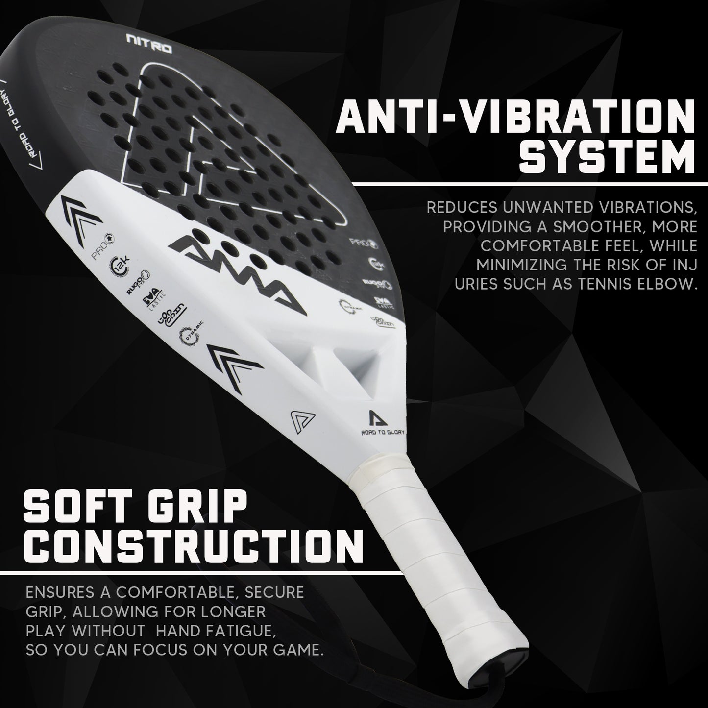 AMA Sport Max P43 Padel Racket 12K Carbon Teardrop Shape