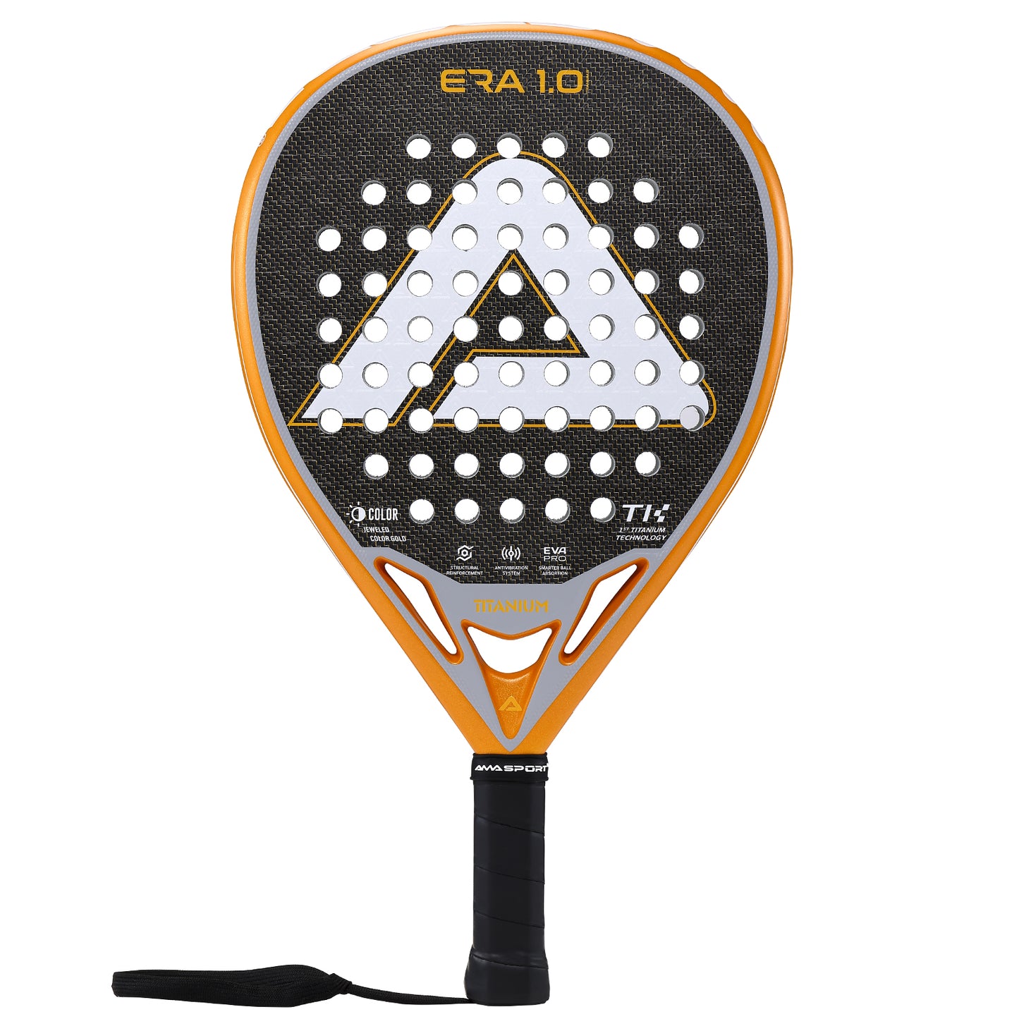 AMA Sport ERA 1.0 Titanium Gold Padel Racket Carbon Diamond Shape