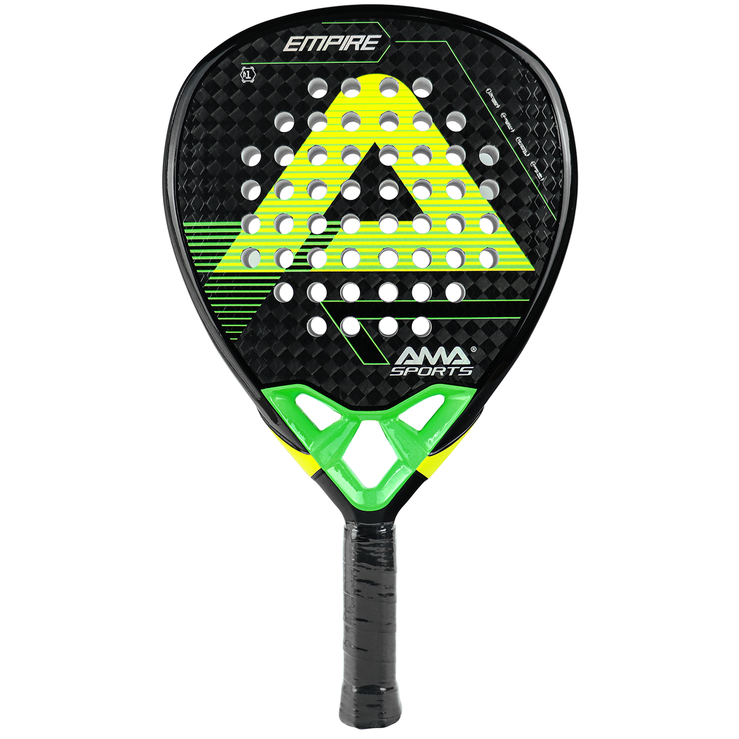 AMA Sport P90 Empire Padel Racket 12K Carbon Diamond Shape Green