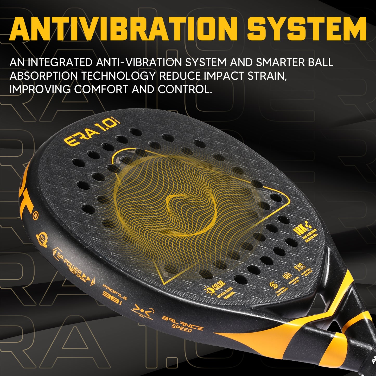 AMA Sport ERA 1.0 Cubic HD Padel Racket 18K Carbon Teardrop Shape