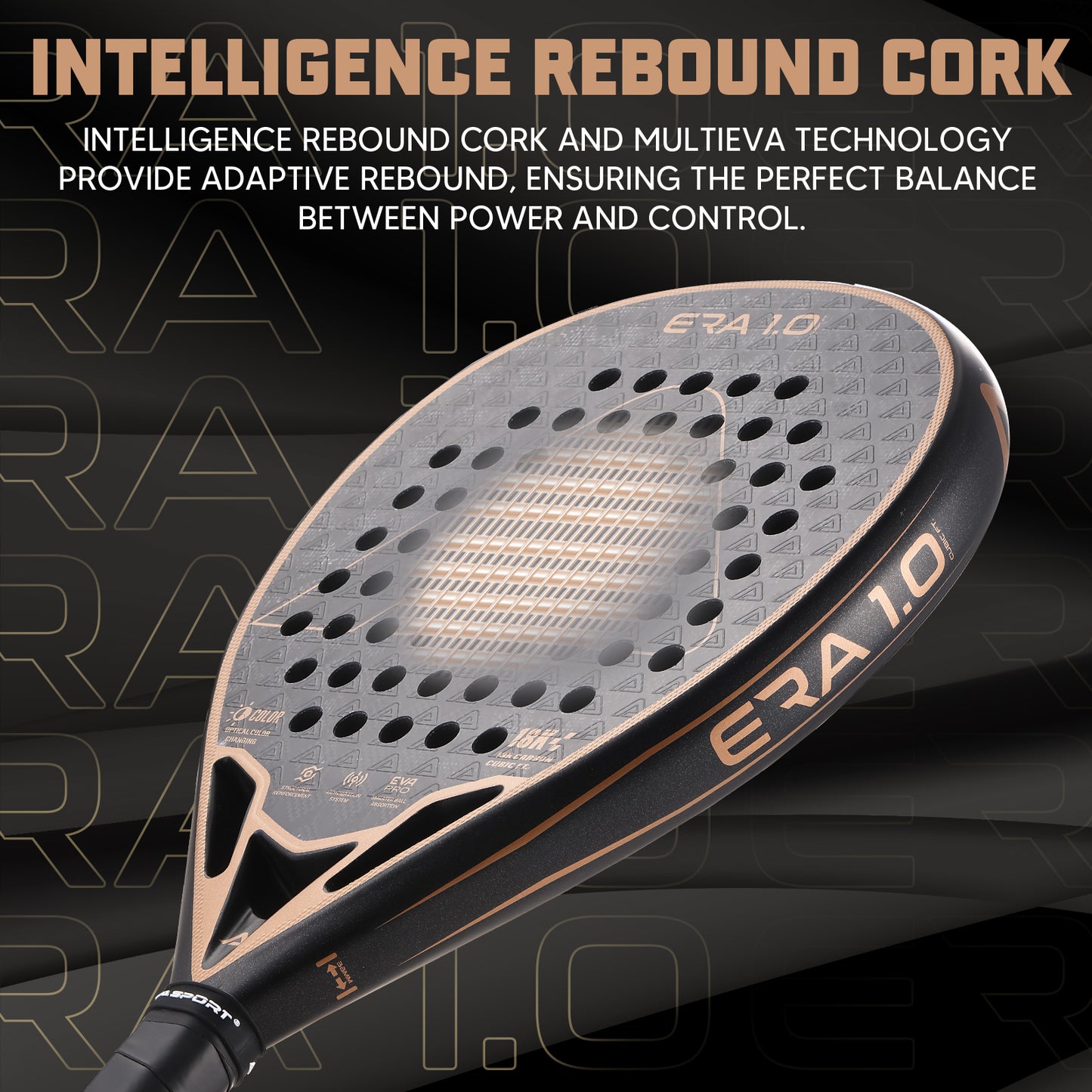 AMA Sport ERA 1.0 Cubic FT Padel Racket 18K Carbon Diamond Shape