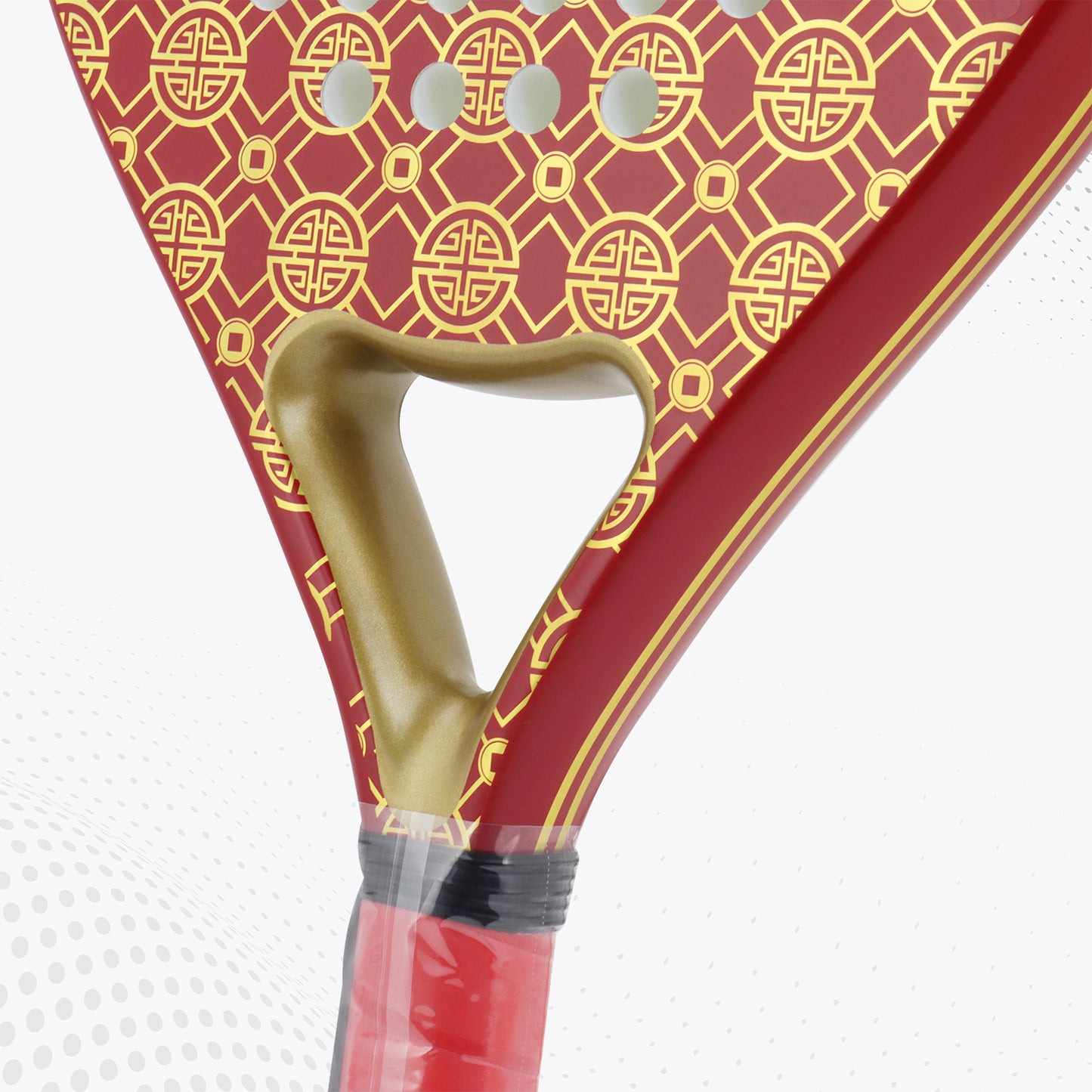 AMA Sport P40 Padel Racket 100% Carbon Round Shape Red