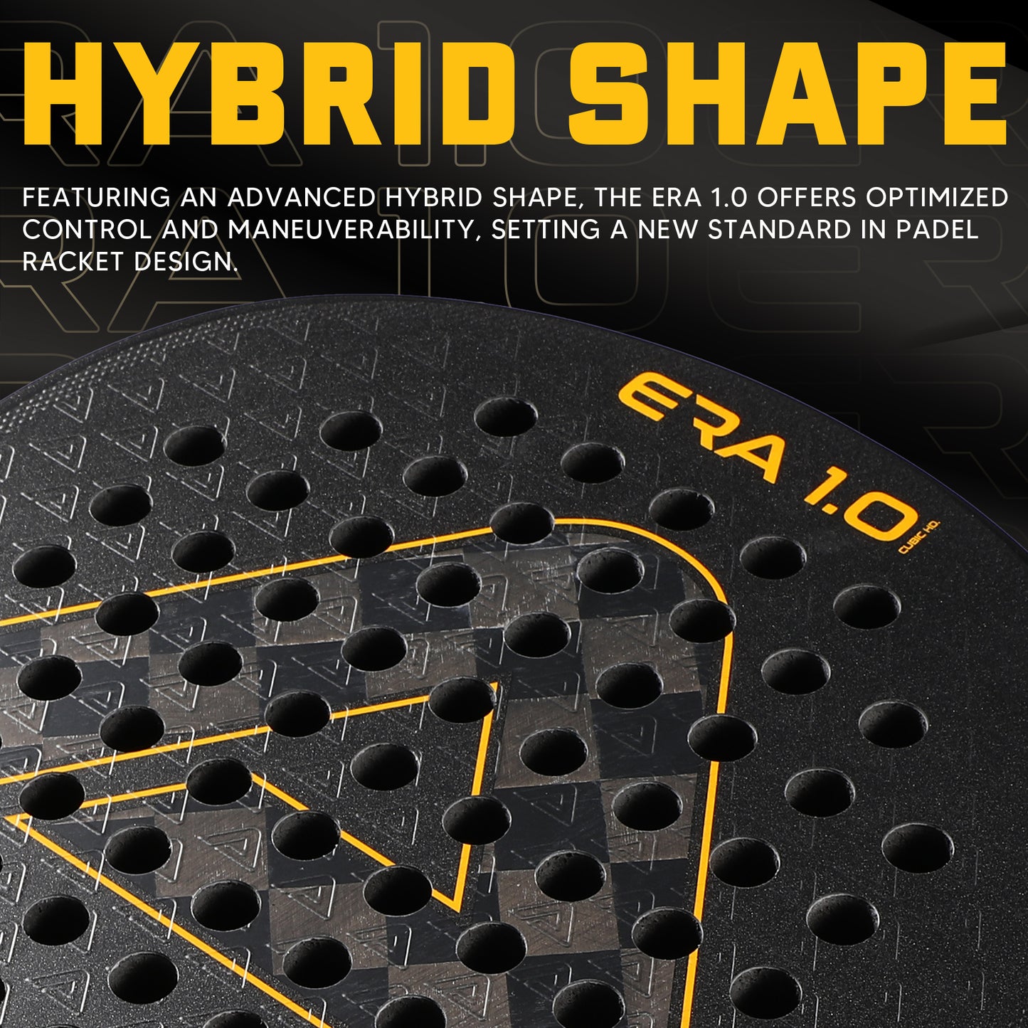 AMA Sport ERA 1.0 Cubic HD Padel Racket 18K Carbon Teardrop Shape