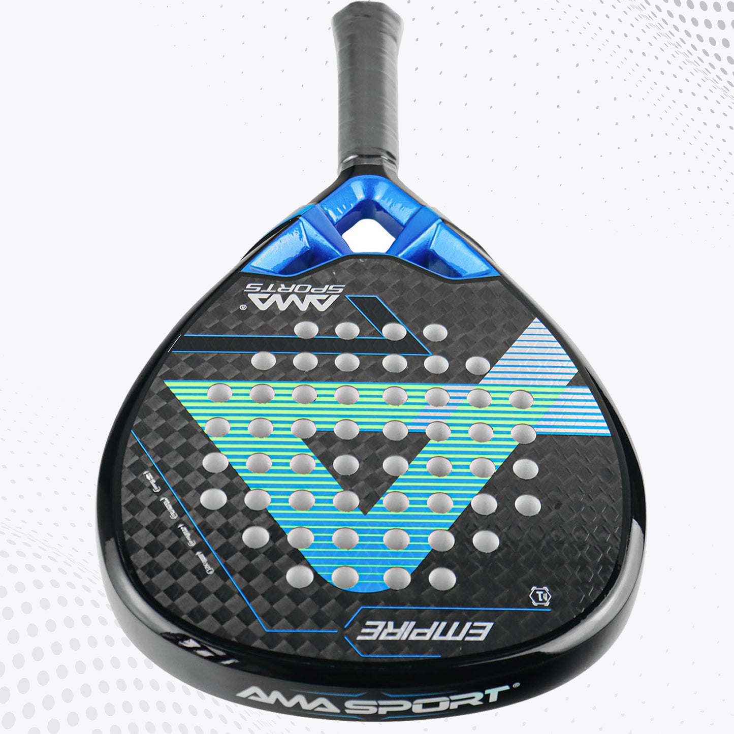 AMA Sport P90 Empire Padel Racket 12K Carbon Diamond Shape Blue
