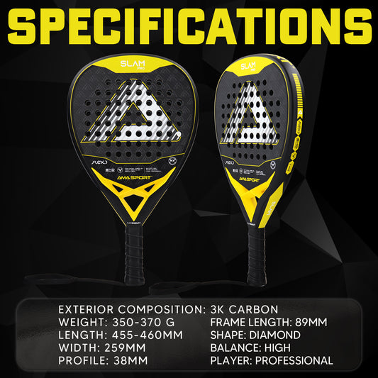 AMA Sport Slam P99 Padel Racket 3K Carbon Diamond Shape