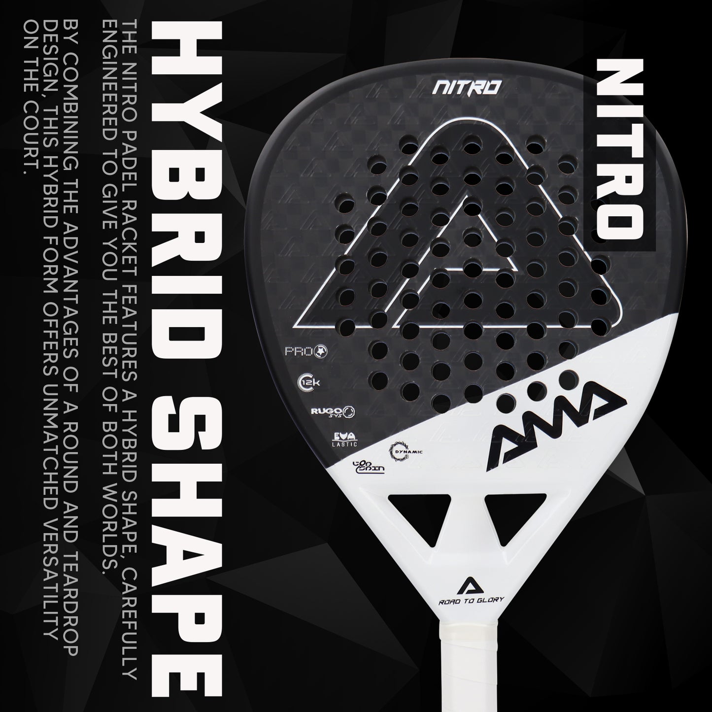 AMA Sport Max P43 Padel Racket 12K Carbon Teardrop Shape