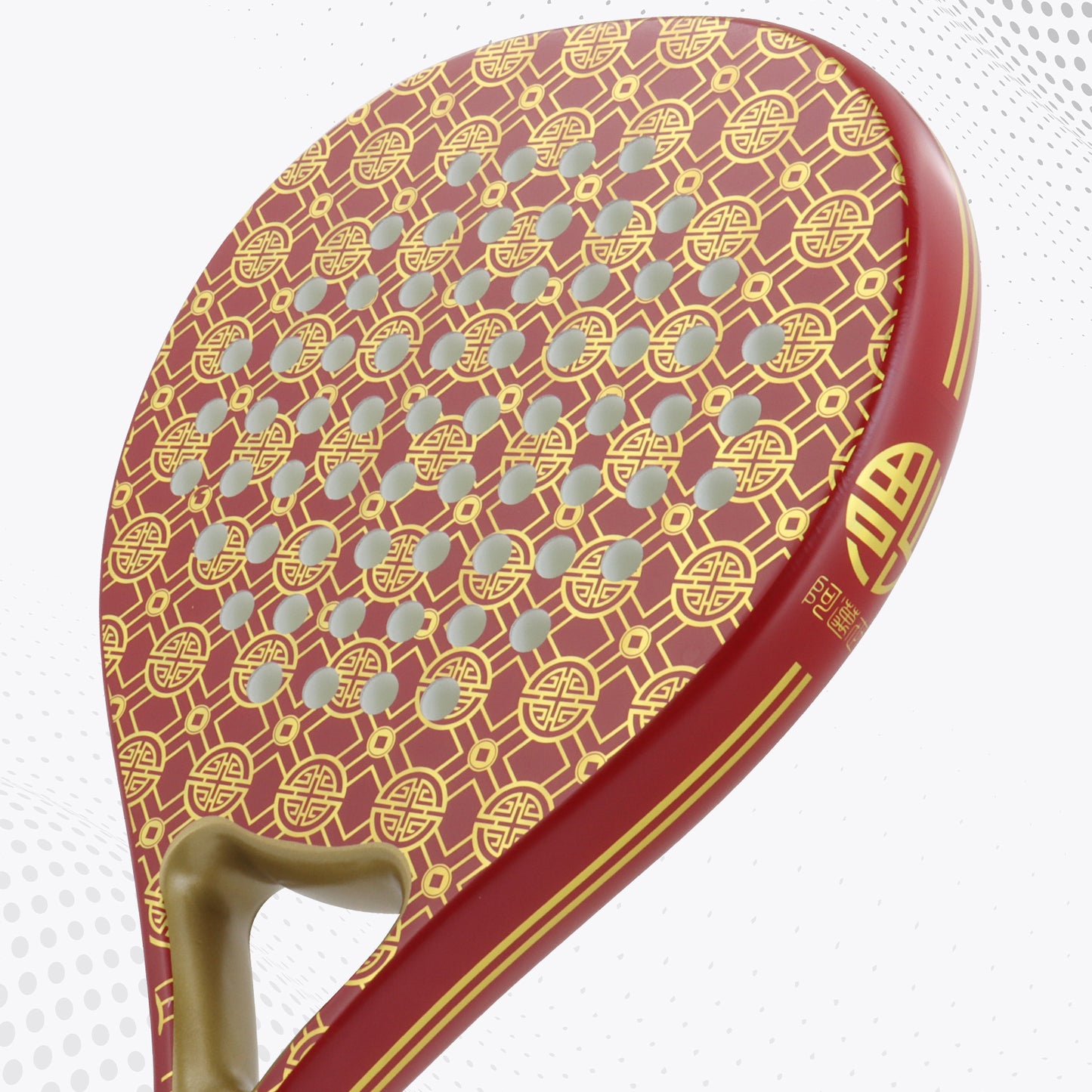 AMA Sport P40 Padel Racket 100% Carbon Round Shape Red