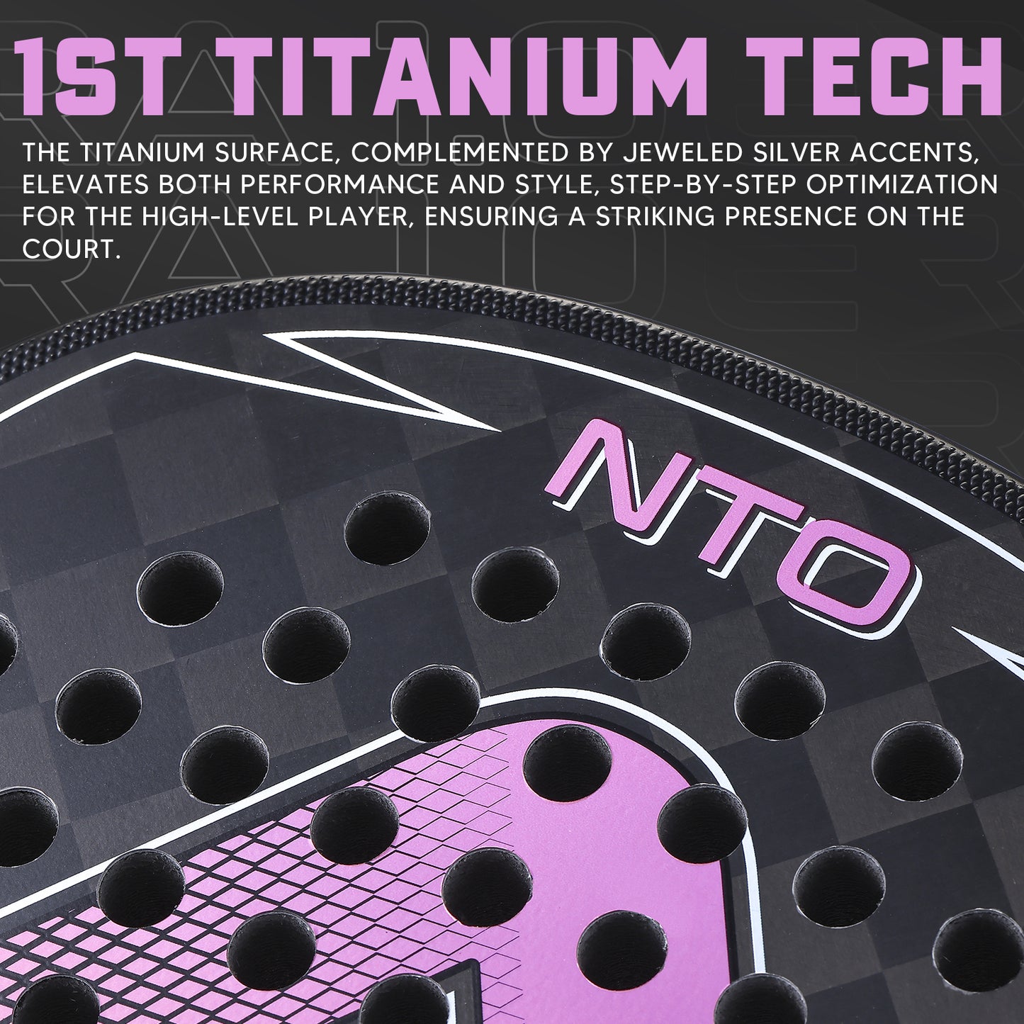 AMA Sport NTO JP89 Padel Racket 18K Carbon Diamond Shape Pink