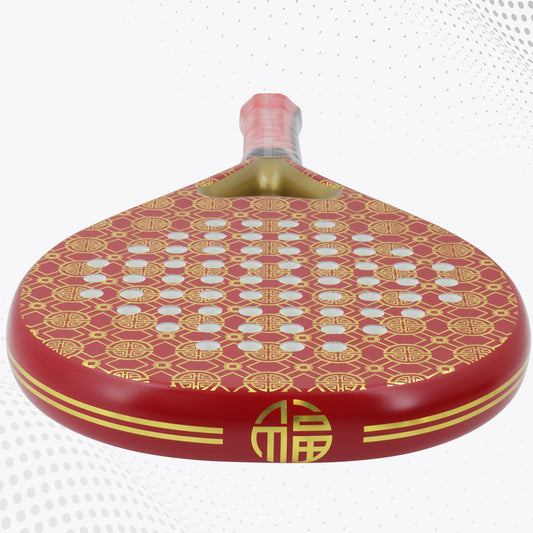 AMA Sport P40 Padel Racket 100% Carbon Round Shape Red