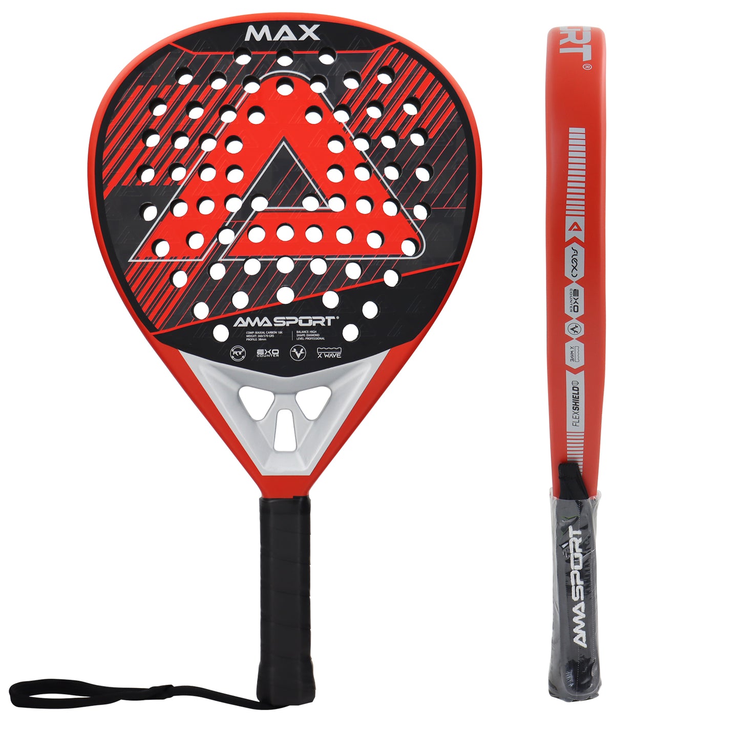 AMA Sport Max P101 Padel Racket 18K Carbon Diamond Shape