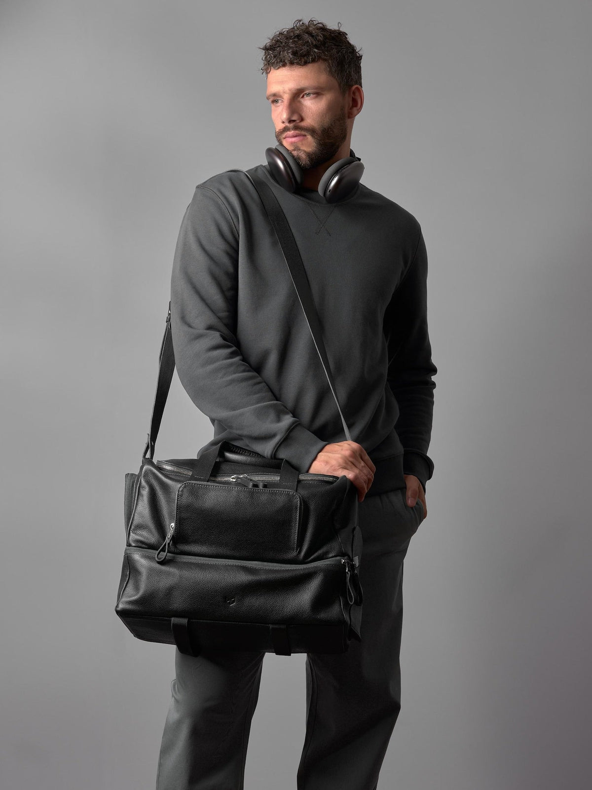 Leather Sport Bag | Gym Carryall