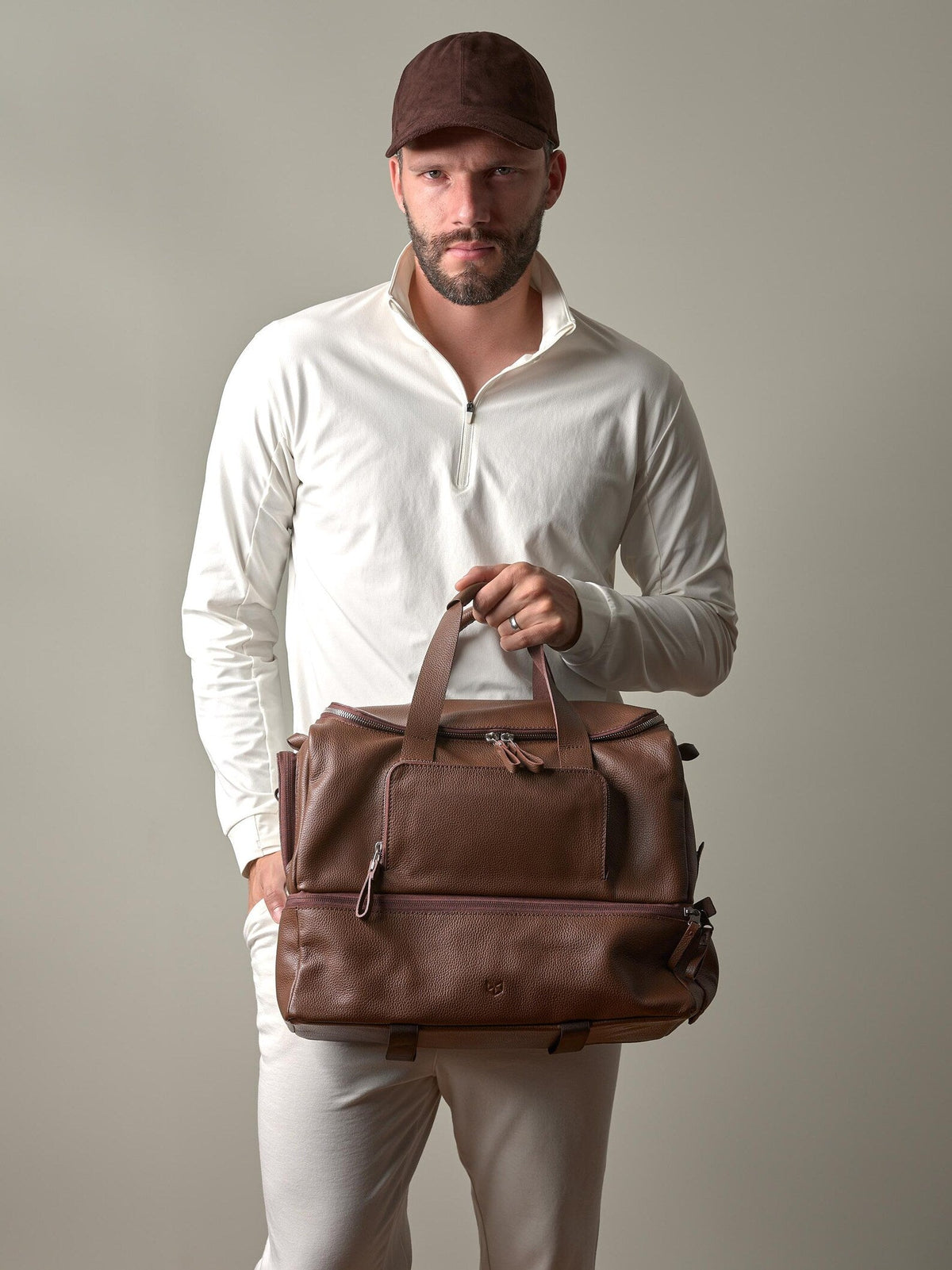 Leather Sport Bag | Gym Carryall