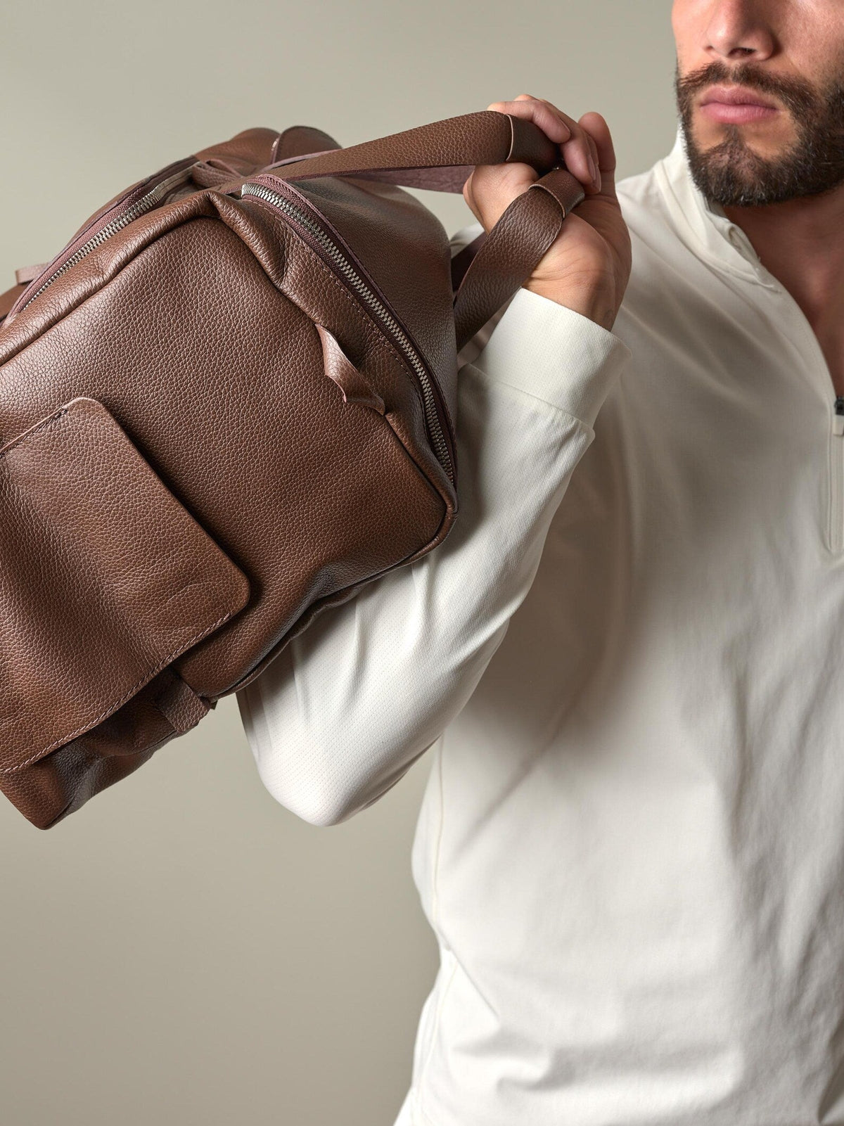 Leather Sport Bag | Gym Carryall